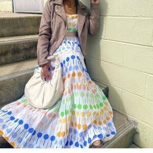 Elegant Multicolor Maxi Dress
